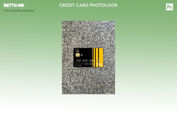 модерен стил Чад Комерцијална банка Tchad виза картичка photolook пред шаблон